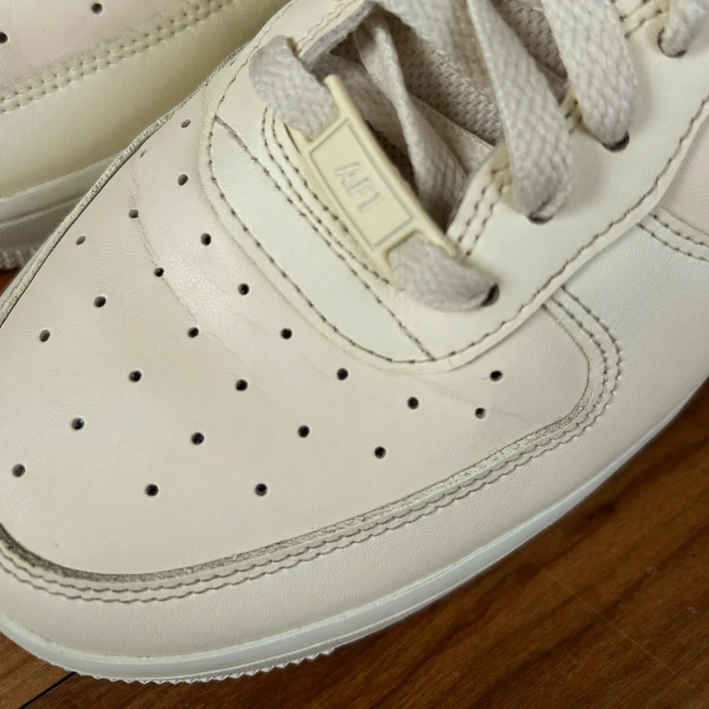 Nike | Women’s Pale Ivory Jelly Jewel Air Force 1 lace up sneaker, size 8.5